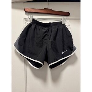 Nike Dri-FIT Womens Running Shorts Black White Grey Athletic Gym Shorts Size S